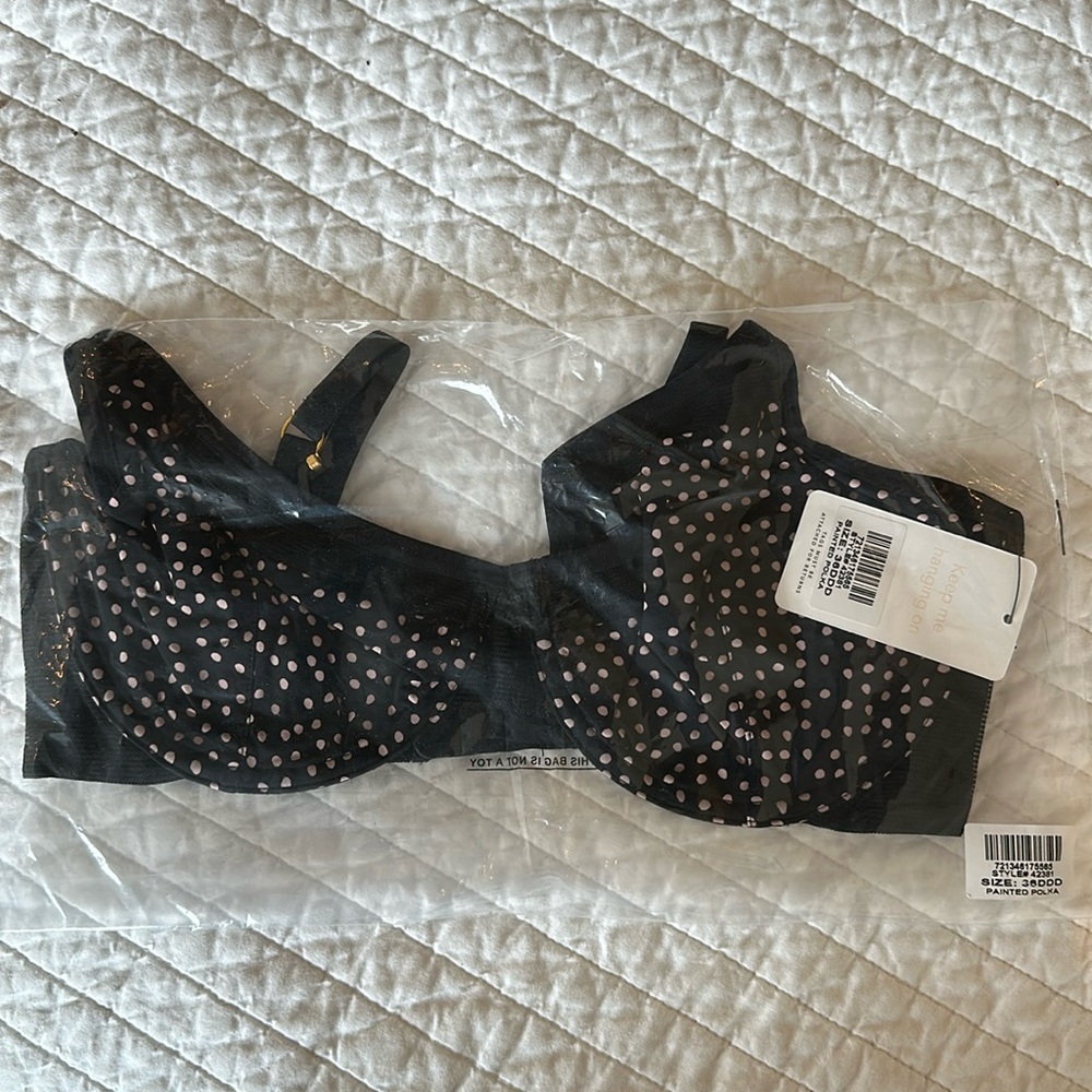 Lively unlined balconette bra (style 42381) in painted polka